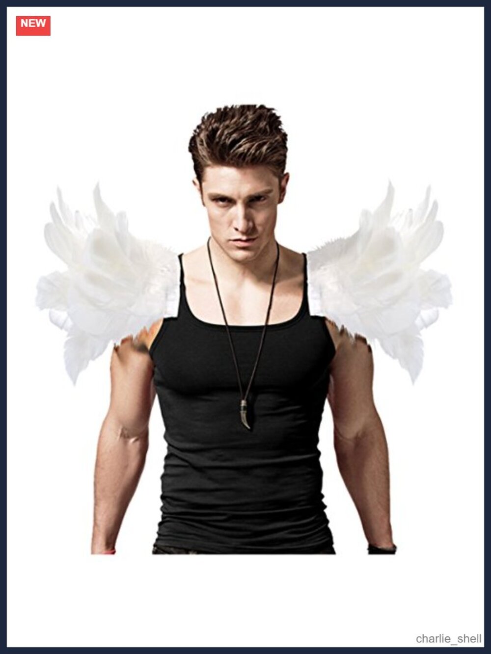 Handmade Rooster Feather Epaulette Shoulder Wings Pin-Back Costume